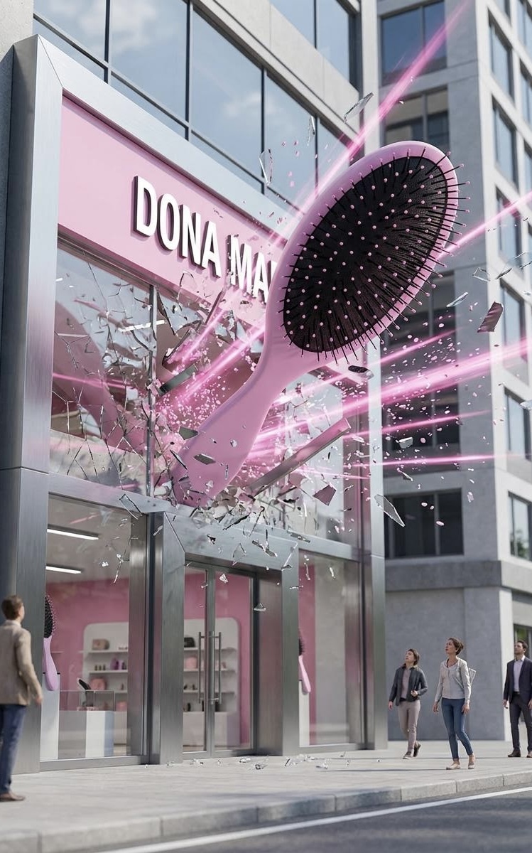 DONA MARIA Pink Detangling Hairbrush – Smooth Styling & Ergonomic Comfort Paddle Brush - Image 9