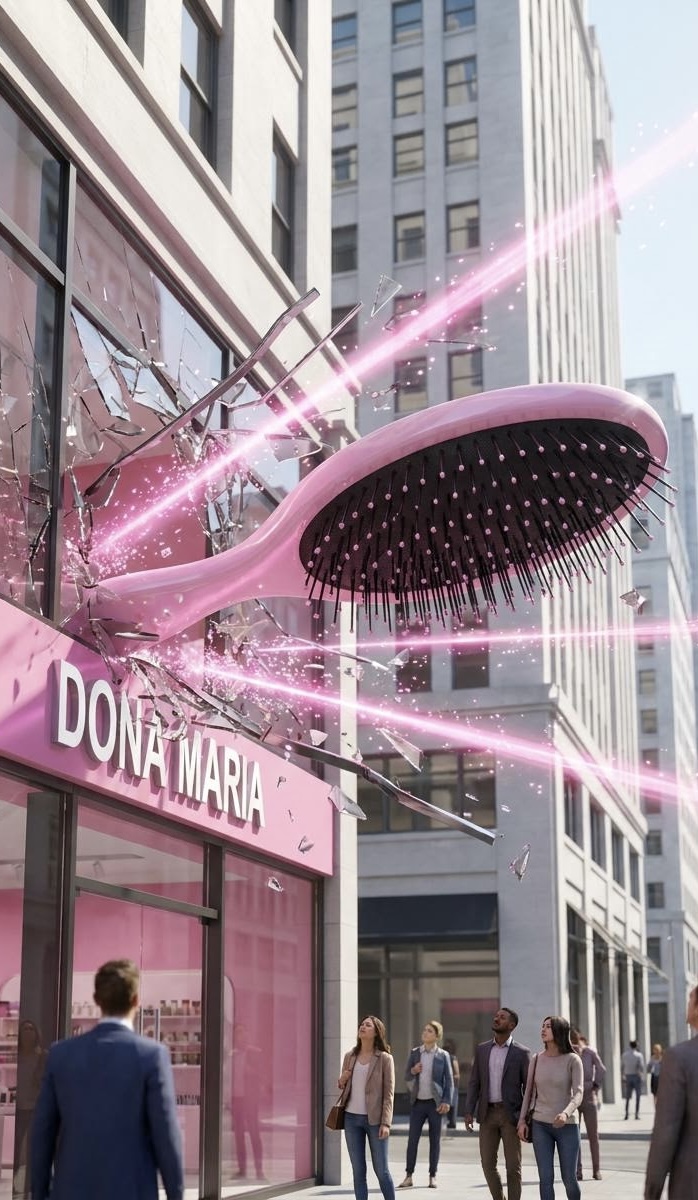 DONA MARIA Pink Detangling Hairbrush – Smooth Styling & Ergonomic Comfort Paddle Brush - Image 8